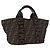 Borsa a Mano FENDI Zucca Canvas Nero Marrone Auth 186292A