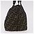 Borsa a Mano FENDI Zucca Canvas Nero Marrone Auth 186292A - vista 4