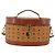 MCM Vicetos Logogram Vanity Hand Bag PVC Leather 2way Brown Gold Auth SW2380A Golden - view 2