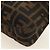 FENDI Zucca Canvas Mamma Baguette Shoulder Bag Black Brown Auth 185313M Marrone Nero - vista 16
