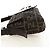 FENDI Zucca Canvas Mamma Baguette Shoulder Bag Black Brown Auth 185313M Marrone Nero - vista 3