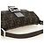 FENDI Zucca Canvas Mamma Baguette Shoulder Bag Black Brown Auth 185313M Marrone Nero - vista 6