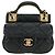 CHANEL Matelasse Chain Shoulder Pouch Lamb Skin 2way Black CC Auth 185439SAM Nero D'oro - vista 2