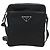 Borsa a Spalla PRADA Nylon Nero Argento 2VH112 Auth am11844SM - vista 13