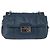 Bolso de Hombro con Cadena PRADA de Cuero Azul Plata Auth 186890V - vista 13