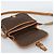 Céline Borsa a Spalla CELINE Macadam Canvas PVC Pelle Marrone Oro Auth 187771 D'oro - vista 14