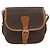 Céline Borsa a Spalla CELINE Macadam Canvas PVC Pelle Marrone Oro Auth 187771 D'oro - vista 2