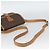Céline Borsa a Spalla CELINE Macadam Canvas PVC Pelle Marrone Oro Auth 187771 D'oro - vista 7