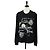 Camicia CHANEL CC Camellia con paillettes, taglio e cucitura, cotone nero, CC Auth am11841M