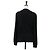Camicia CHANEL CC Camellia con paillettes, taglio e cucitura, cotone nero, CC Auth am11841M - vista 2