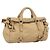 Borsa Miu Miu in pelle 2way Beige Oro Auth 187573 D'oro