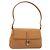 Borsa a Spalla Salvatore Ferragamo Gancini in Pelle Marrone Oro Auth 186271A D'oro