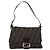 FENDI Zucca Canvas Mamma Baguette Shoulder Bag Black Brown Auth 185971SAM Marrone Nero - vista 13