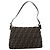 FENDI Zucca Canvas Mamma Baguette Shoulder Bag Black Brown Auth 185971SAM Marrone Nero - vista 2