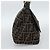 FENDI Zucca Canvas Mamma Baguette Shoulder Bag Black Brown Auth 185971SAM Marrone Nero - vista 3