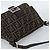 FENDI Zucca Canvas Mamma Baguette Shoulder Bag Black Brown Auth 185971SAM Marrone Nero - vista 6