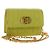 Christian Dior Cannage Miss Caro Chain Pouch in pelle di agnello verde e oro Auth 185907SM