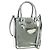 Borsa PRADA in pelle vernice 2way Argento Autentica 185901M