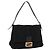 FENDI Mamma Baguette Schultertasche aus Wildleder Schwarz Gold Authentisch 187561SAM