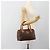 Céline Borsa CELINE Macadam Canvas PVC Pelle Marrone Oro Auth 187766A D'oro - vista 21