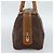 Céline Borsa CELINE Macadam Canvas PVC Pelle Marrone Oro Auth 187766A D'oro - vista 4