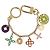 LOUIS VUITTON Porte Cles Chainne Pastille Key Holder Gold M66005 LV Auth 186176M D'oro