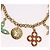LOUIS VUITTON Porte Cles Chainne Pastille Key Holder Gold M66005 LV Auth 186176M D'oro - vista 3