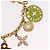 LOUIS VUITTON Porte Cles Chainne Pastille Key Holder Gold M66005 LV Auth 186176M D'oro - vista 4
