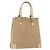 Borsa Tote GUCCI GG Canvas Beige 124261 Auth 185806