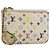 LOUIS VUITTON Monogram Multicolor Pochette Cles NM Bolso M93734 LV Auth 185773 Blanco