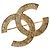 Spilla CHANEL COCO Mark in metallo Gold Tone CC Auth 185473V