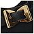 Borsa a Spalla GUCCI GG Canvas Nera Oro 189884 Auth 185693V Nero D'oro - vista 15