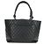 CHANEL Cambon Line Matelassé Tote Bag Leder Schwarz Silber CC Auth 185306V - Ansicht 3