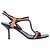 Gucci Leather Colorblock Pattern T-Strap Sandals Brown