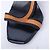 Gucci Leather Colorblock Pattern T-Strap Sandals Brown - view 4