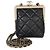 Clutch Chanel Black Quilted Lambskin CC Frame Clutch Con Catena Nero - vista 8