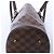 Borsa a tracolla Louis Vuitton Malle Damier Ebene marrone N42240 Rosso - vista 7