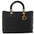 Borsa a mano 2Way Lady Dior Large Cannage Nylon x Patent Leather in Nero Rosso