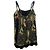 Tsumori Chisato Top de seda Chisato con estampado de sirenas y rostros Negro Multicolor
