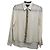 Autre Marque Gryphon New York Camicia in Seta Crema con Paillettes Crudo