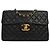 Chanel Vintage CC Chain Flap Shoulder Quilted Lambskin XL Noir