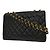 Chanel Vintage CC Chain Flap Shoulder Quilted Lambskin XL Noir - vue 2