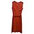Victoria Beckham Ärmelloses Oranges Midi-Kleid
