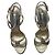 Prada Gold Metallic Sandalen mit Absatz EU 39.5 Golden