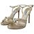 Prada Gold Metallic Sandalen mit Absatz EU 39.5 Golden - Ansicht 4