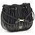 Miu Miu Mini Borsa a Secchiello in Pelle Nappa Matelassé Nero - vista 2
