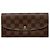 Monedero Damier Louis Vuitton Castaño Damier ebene