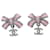 Orecchini Chanel ABG403 Argento Rosa  - vista 1