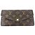 Portafoglio Sarah in Canvas Louis Vuitton Marrone