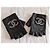 Chanel Fingerlose Handschuhe aus schwarzem gestepptem Leder - Ansicht 4